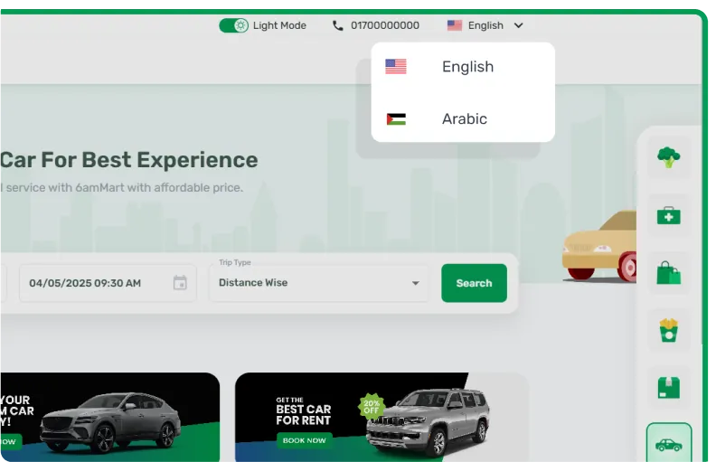 Multi-Language Supported Rental Platform