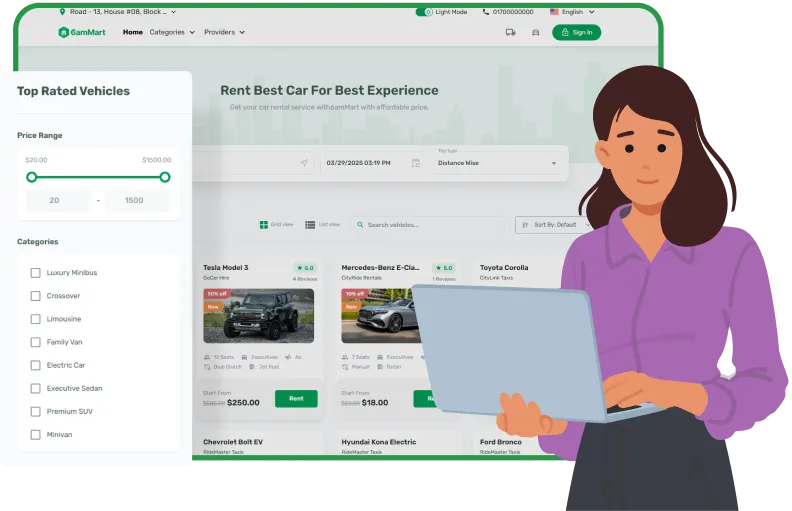 Search & Filtration to Find Vehicle