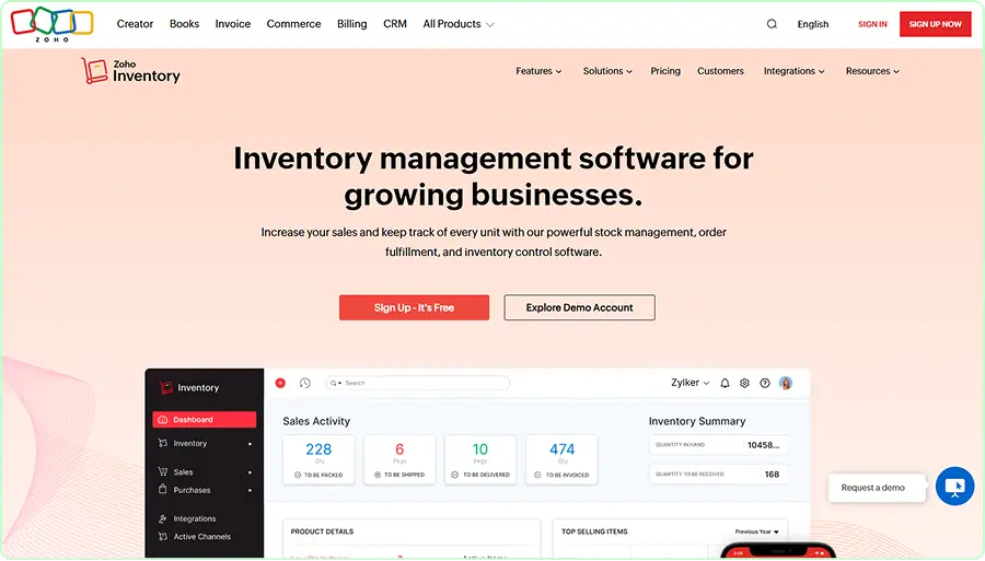 Zoho Inventory Management
