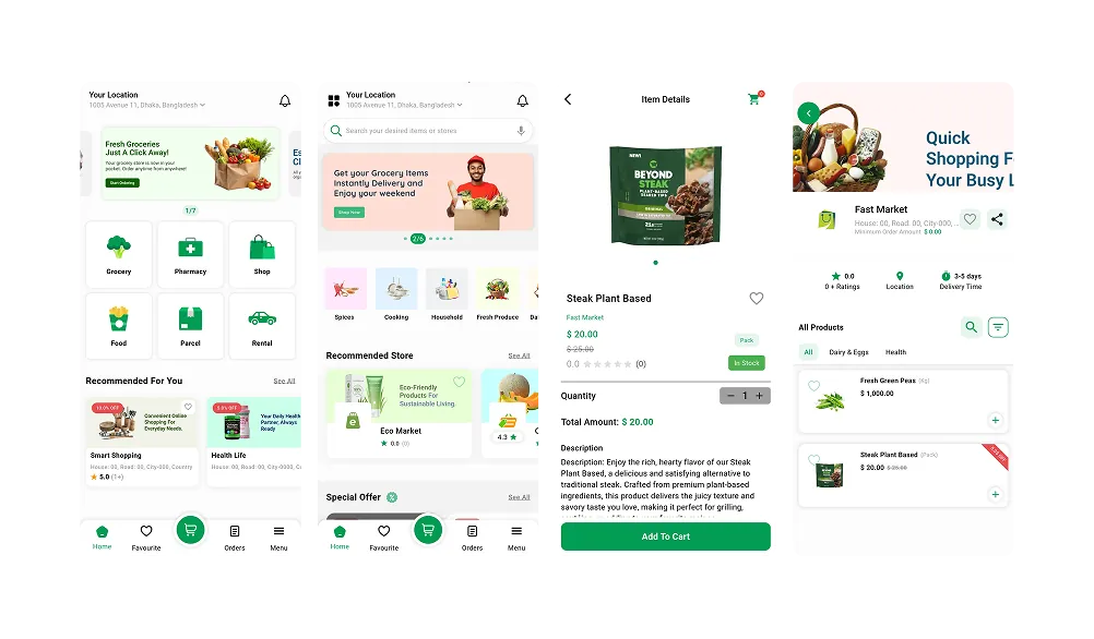 6amMart Customer Mobile App for Online Marketplace Orders