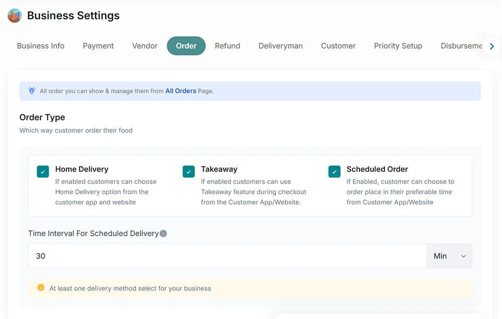 6amMart Product Delivery Management with Takeaway and Scheduled Options