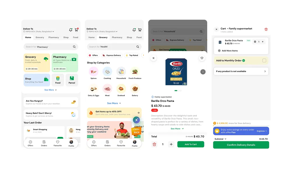 6amMart Customer Mobile App for Online Marketplace Orders