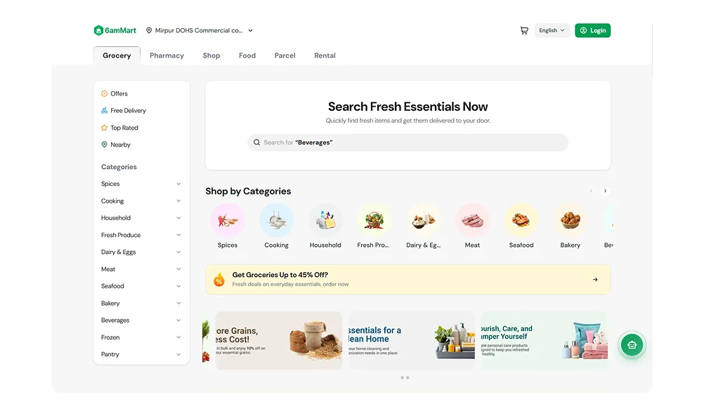 6amMart React Website Storefront for Online Buyers