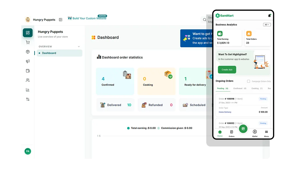 6amMart Vendor Panel and App for Seller Management