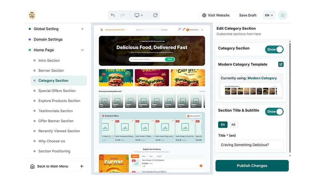 6amMart Vendor Website Builder for No-Code Storefront Creation
