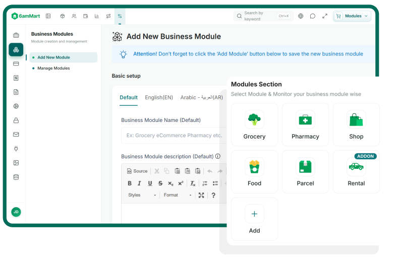 Add Custom Modules Anytime