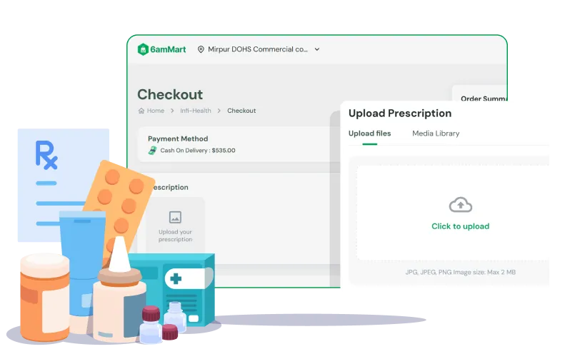Pharmacy Prescription Upload for Authorizing Medicine Purchasing