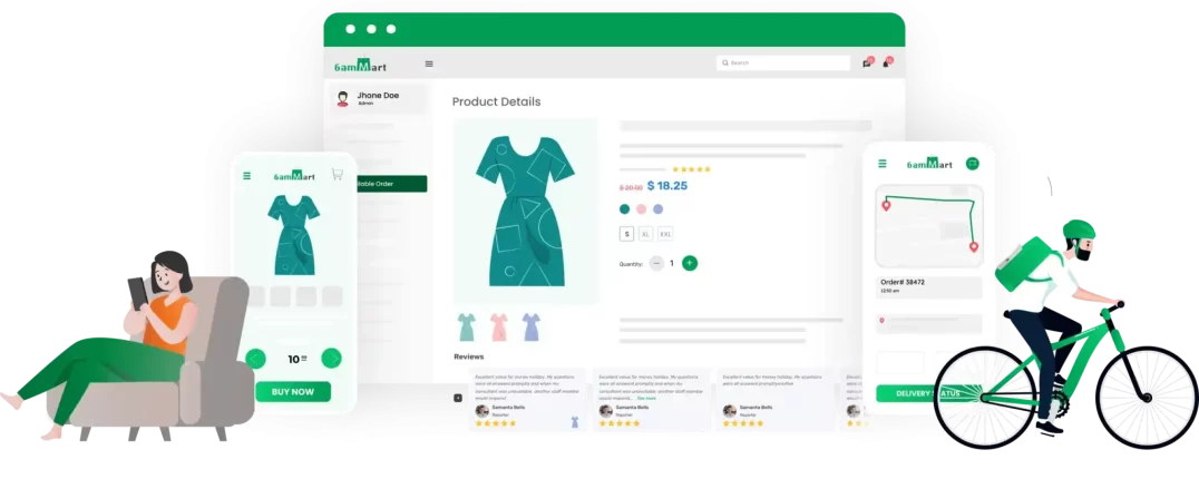 6amMart Multi Vendor eCommerce Solution Banner